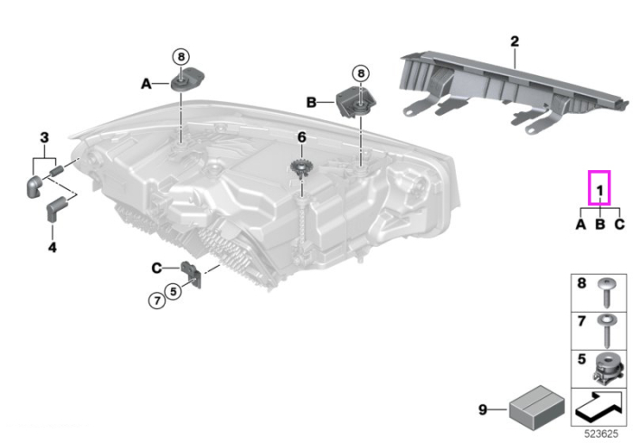 Set reparatie far stanga/dreapta - BMW Seria 3 G20 G21 G28