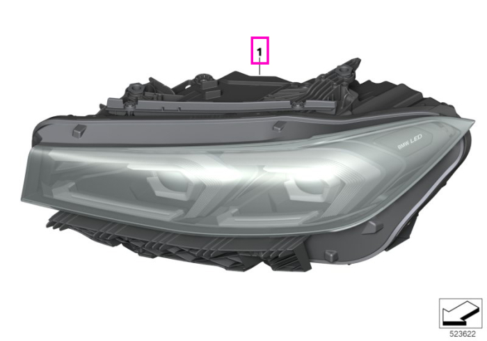 Far tehnologie LED, dreapta - BMW Seria 3 G20 LCI G21 LCI	