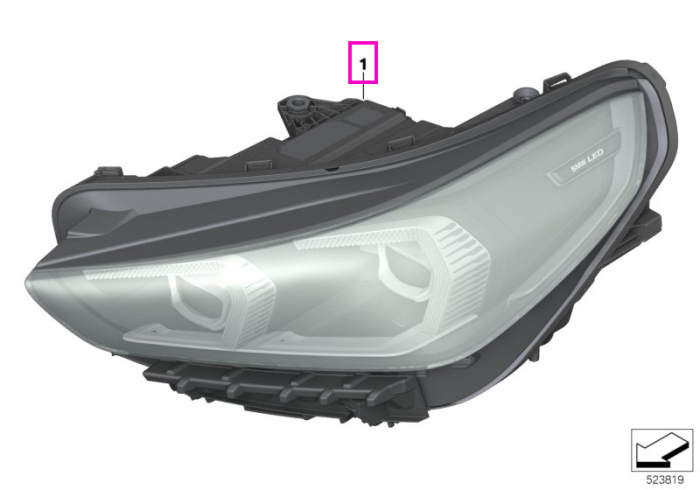 Far LED, AHL, dreapta - BMW X1 U11	