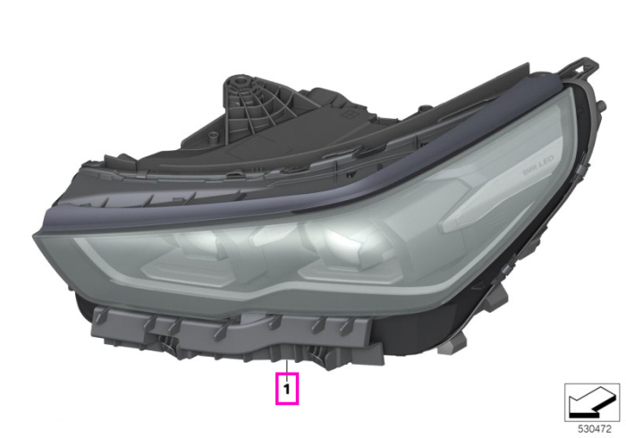 Far LED, AHL, Shadow Line, dreapta - BMW Seria 5 G60 G61 G90 M5