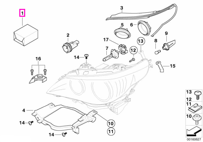 Set reparatie far - BMW Seria 5 E60 E61