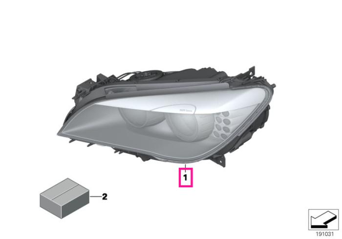 Far AHL-Xenon, dreapta - BMW Seria 7 F01 F02 F04
