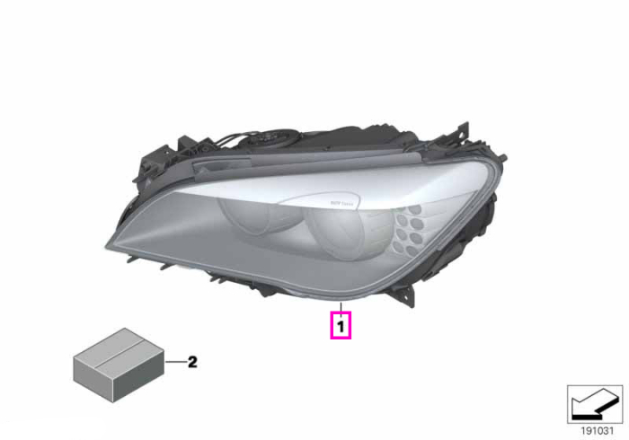 Far Bi-Xenon, dreapta - BMW Seria 7 F01 F02 - RHD (volan dreapta)