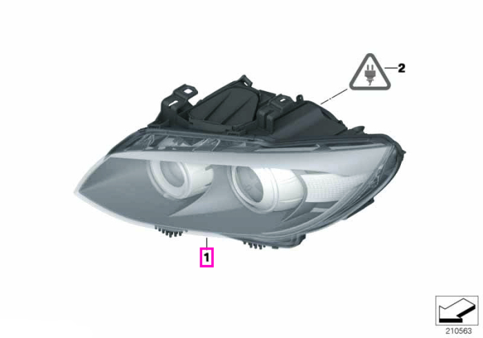  Far Bi-xenon, Dreapta - BMW Seria 3 E92 E93 /LCI	