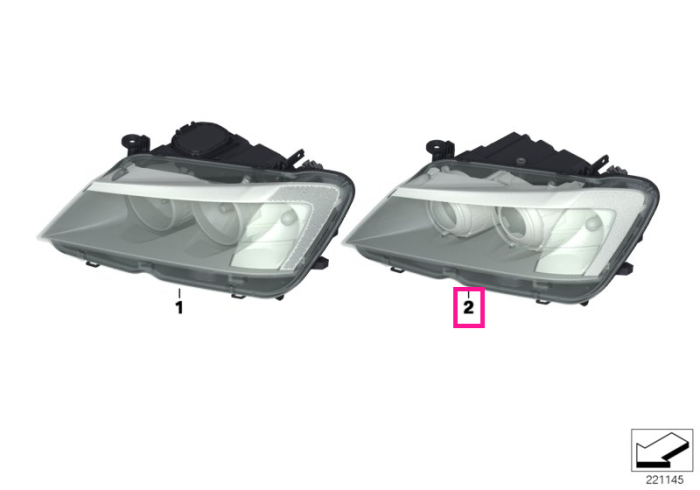 Far dreapta Xenon, AHL - BMW X3 F25	