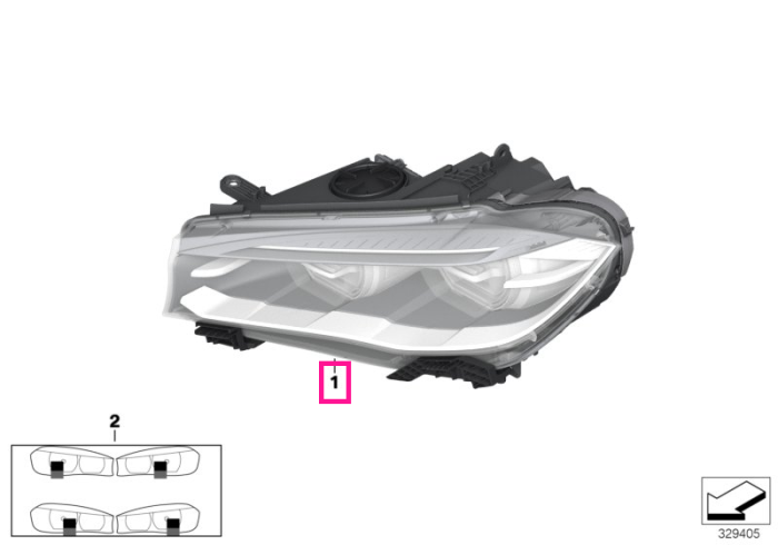 Far halogen, dreapta - BMW X5 F15