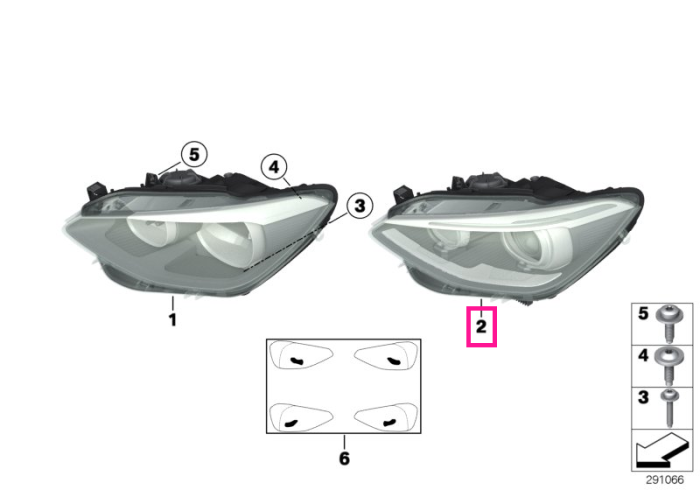 Far AHL-Xenon, dreapta - BMW Seria 1 F20 F21