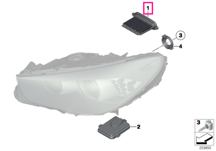 Unitate control faruri Xenon - BMW Seria 5 F10 F11 F18
