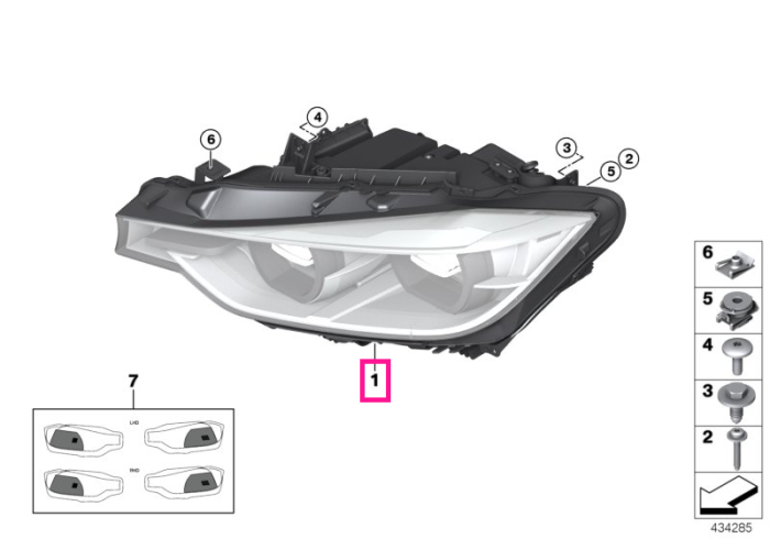 Far halogen, dreapta - BMW Seria 3 F30 F31