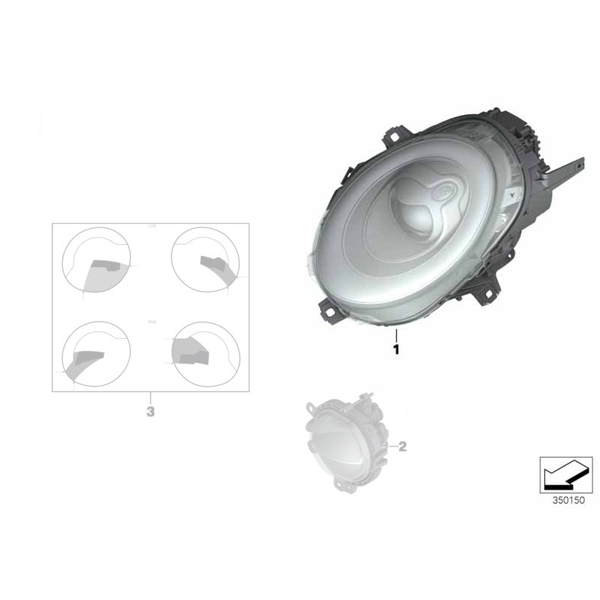 Far LED - Mini F54, F55, F56 - stanga