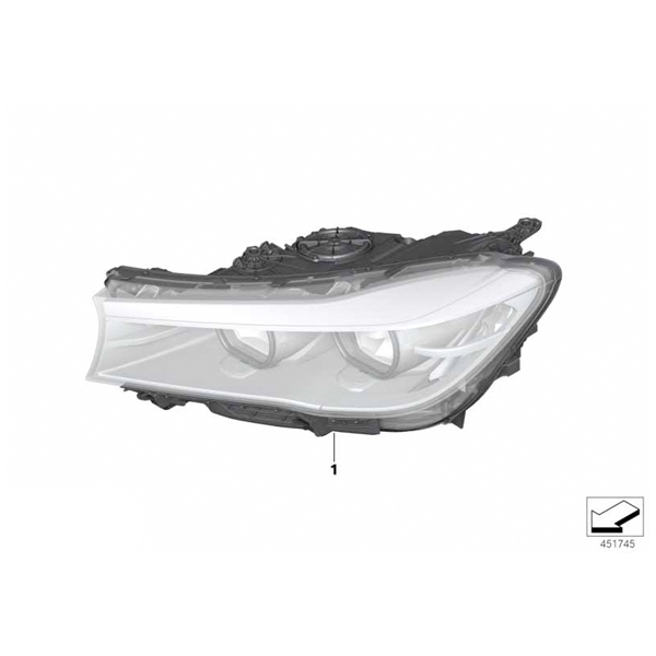 Far LED, AHL, dreapta - BMW Seria 7 G11 G12