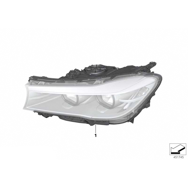 Far LED, dreapta - BMW Seria 7 G11 G12