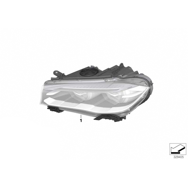 Far tehnologie LED, stanga - BMW X5 F15 F85 M, X6 F16 F86 M - de la 01.07.2015