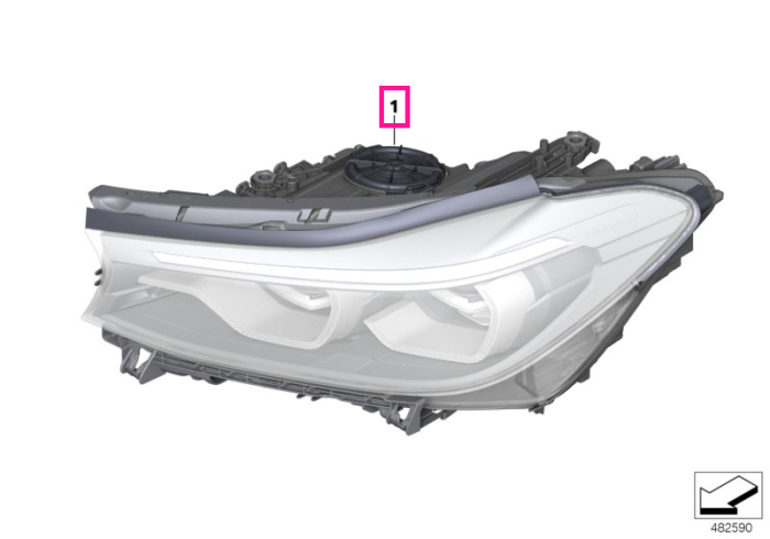 Far LED, dreapta - BMW Seria 6 G32 GT	