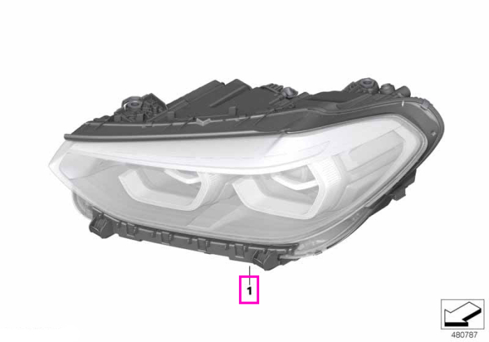 Far tehnologie LED, AHL, dreapta - BMW X3 G01 G08 F97 M, X4 G02 F98 M - RHD (volan dreapta)