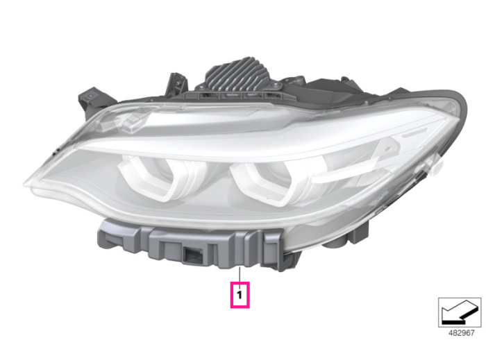 Far tehnologie LED, AHL, dreapta sus - BMW Seria 2 F22 F23 F87 M2 - RHD (volan dreapta)