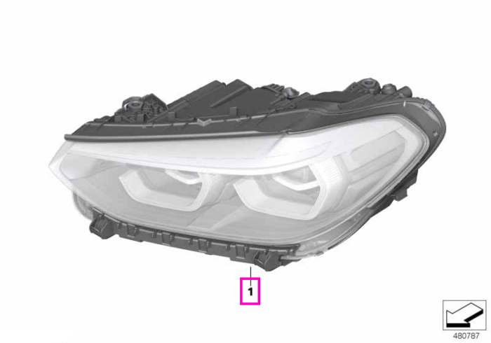 Far LED, AHL, ICON Light, dreapta - BMW iX3 G08 BEV	