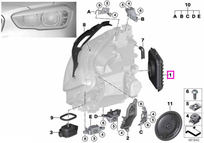 Unitate de comanda electronica far (FLE2) - BMW Seria 1 F20 F21 F52, Seria 2 F22 F23 F45 F46 F87 M2, Seria 3 F30 F31 F34 F35 F80 M3, Seria 4 F32 F33 F36 F82 F83 M4, i3 I01, X1 F48 F49, X2 F39, X5 F15 M F85, X6 F16 M F86 - Mini F54, F55, F56, F57