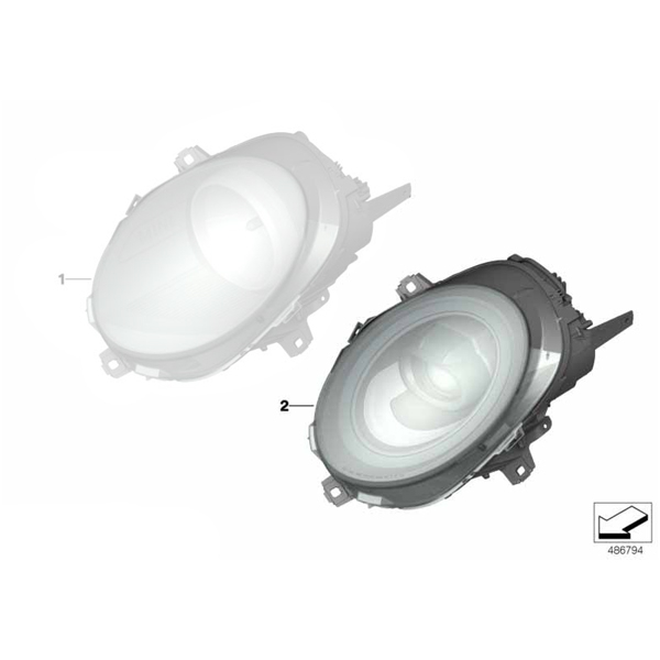 Far LED AHL - Mini F55, F56, F57 - stanga