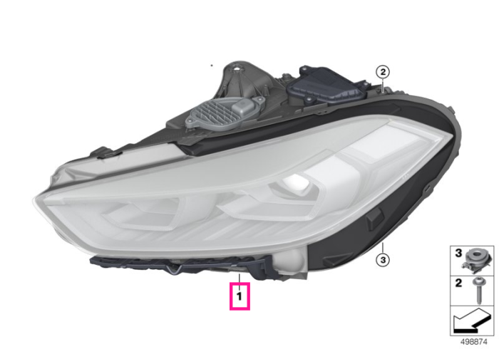 Far Bi-LED AHL, stanga - BMW Seria 1 F40