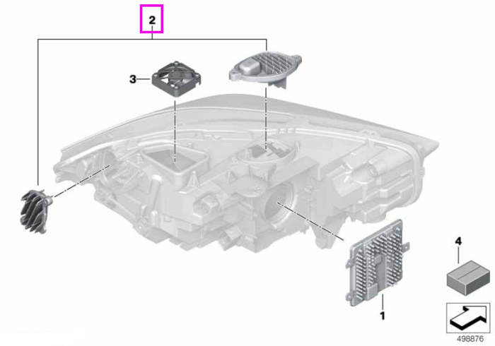  Set modul LED, far stanga - BMW Seria 1 F40, Seria 2 F44 Gran Coupe	