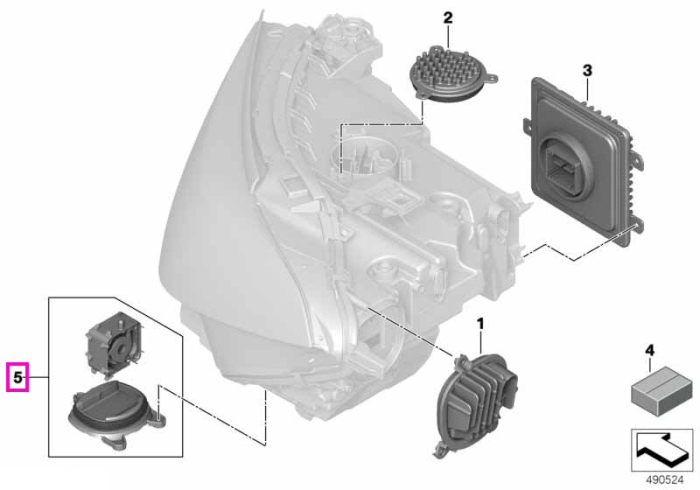 Kit de reparatie ventilator racire far - BMW Seria 8 G14 G15 G16 F91 F92 F93 M8, X7 G07