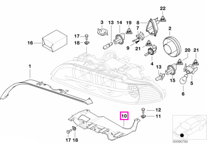 Suport far dreapta - BMW Seria 5 E39