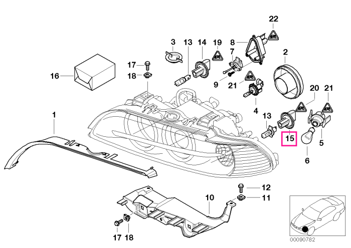 Adaptor far faza lunga - BMW Seria 5 E39