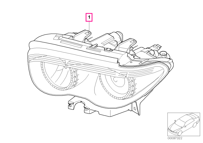 Far Xenon, dreapta - BMW Seria 7 E65 E66