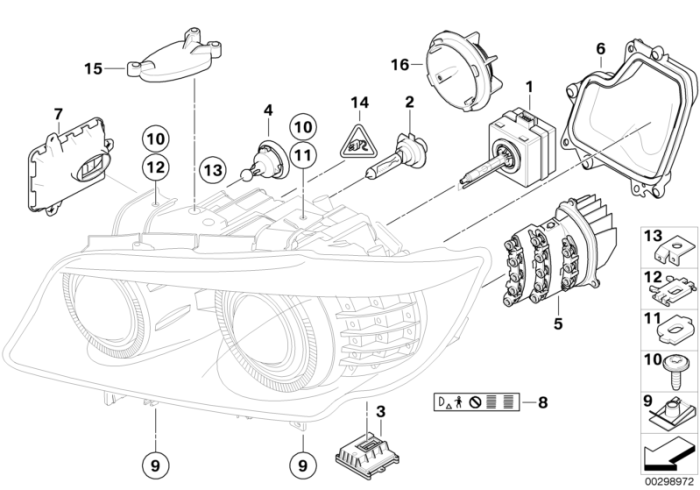 Semnalizator fata dreapta LED - BMW Seria 3 E90 E91