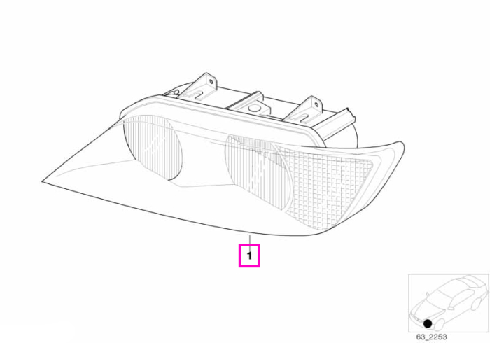 Far dreapta, cu semnalizator lateral Alb (White) - BMW Z3