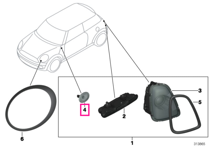 Lampa aditionala semnalizare, pe aripa stanga/dreapta, R56N Black Line - Mini Cabrio R57, Clubman R55, Coupe R58, Roadster R59, R56