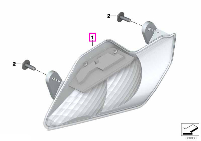 Semnalizator LED fata, stanga - BMW Motorrad K52 (R 1200 RT, R 1250 RT) - tip motor A74