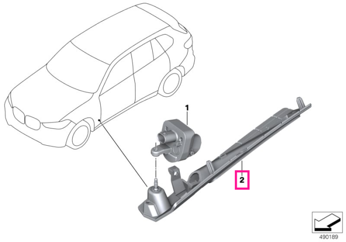 Suport ornament prag, fixare modul lumina, dreapta – BMW X5 G05; X5M F95