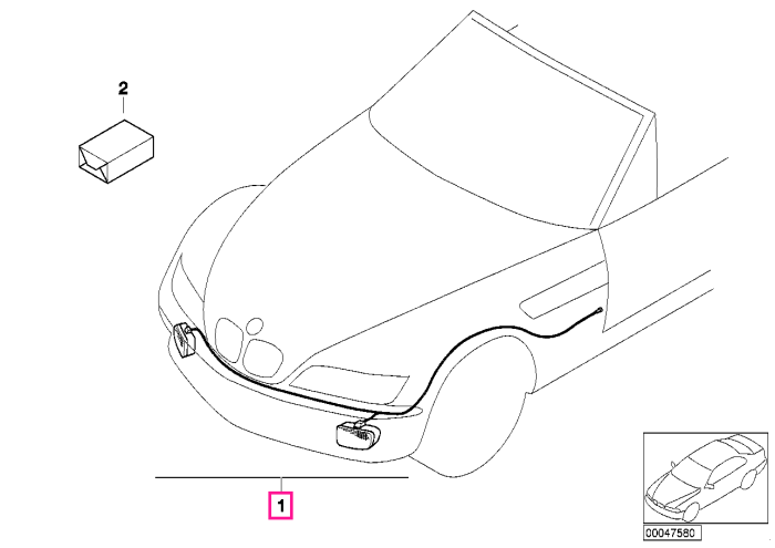 Set instalare proiectoare ceata - BMW Z3 E36