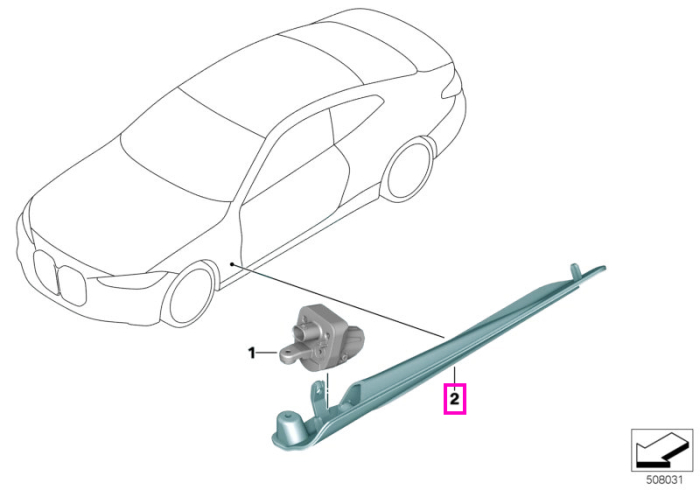 Suport modul iluminare ambientala, prag dreapta - BMW Seria 4 G26, i4 G26