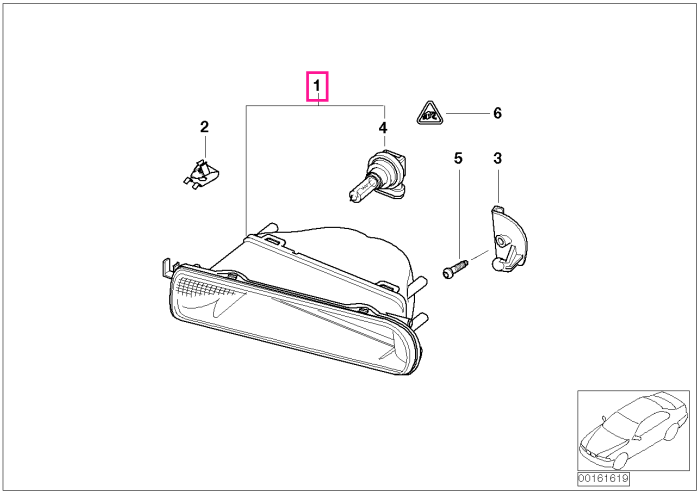 Proiector ceata, stanga - BMW Seria 3 E46