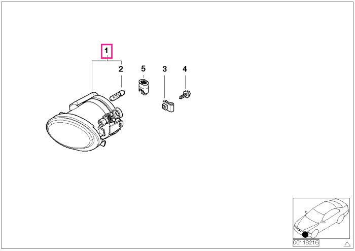 Proiector ceata, stanga - BMW Seria 3 E46, Seria 5 E39
