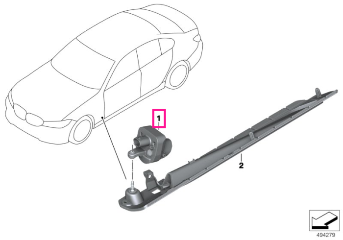 Modul iluminare prag, stanga – BMW Seria 3 G20, G21