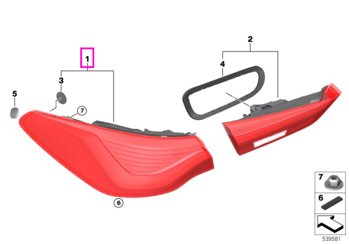 Stop lateral dreapta - BMW Seria 4 G22 G82M4 (versiune USA)