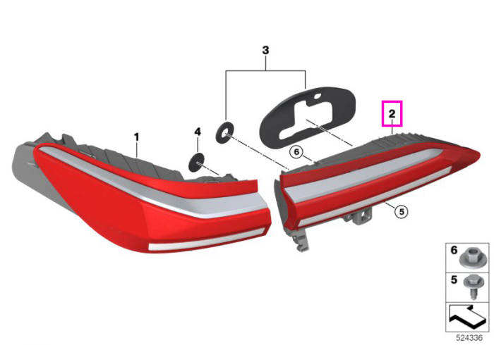 Lampa stop stanga, pe caporta portbagaj - BMW Seria 7 G70