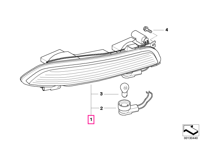 Lampa stop dreapta, pe bara spate - BMW Seria 6 E63 E64