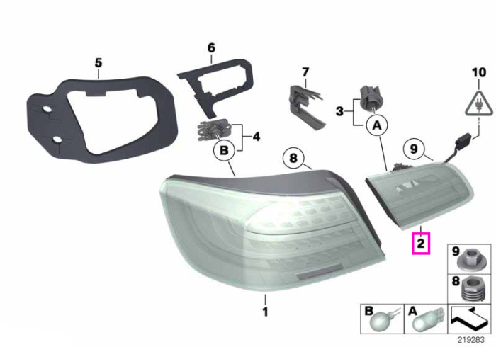 Lampa stop dreapta, pe capota portbagaj - BMW Seria 3 E93
