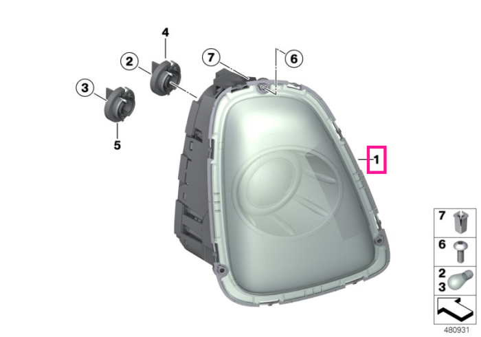 Lampa stop dreapta - Mini Cabrio R57, Coupe R58, Roadster R59, R56