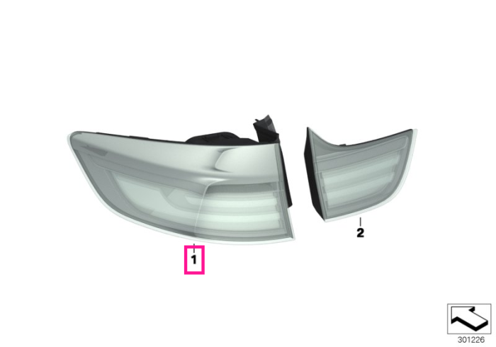 Lampa stop, pe aripa dreapta - BMW X6 E71 E72 - de la 01.04.2012