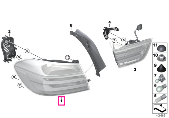 Lampa stop, pe aripa dreapta - BMW Seria 4 F32 F33 F36 F82 F82 M4