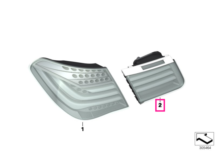 Lampa stop, pe capota portbagaj, dreapta - BMW Seria 7 F01 F02