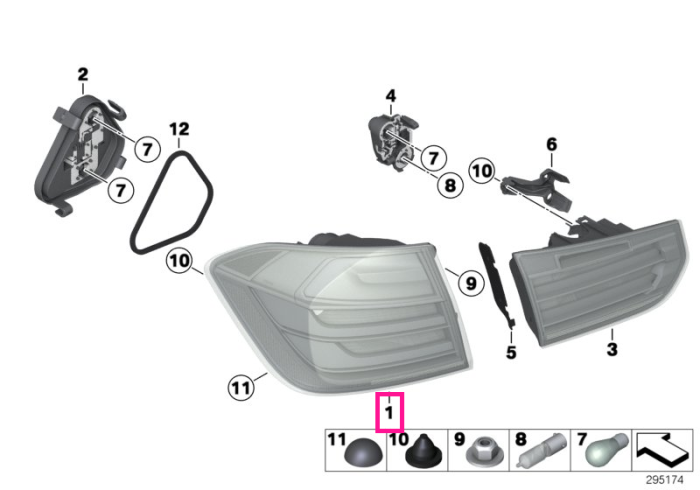 Lampa stop, pe aripa dreapta - BMW Seria 3 F30 F31 F80 M3	
