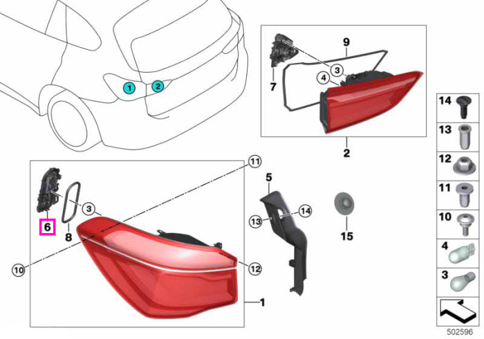 Soclu bec lampa stop - BMW X1 F48, X1L F49