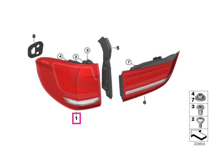 Lampa stop, pe aripa dreapta - BMW X5 F15 F85 M